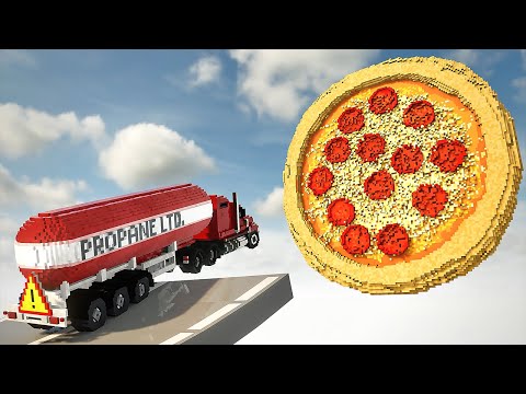 Cars attacking Giant Pizza | Teardown