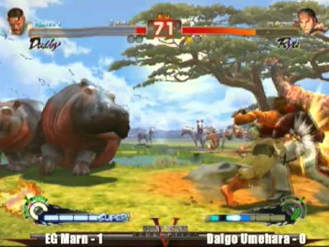 EG Marn Vs Daigo Umehara SBR SSF4 Top 32 -- the Blowup!