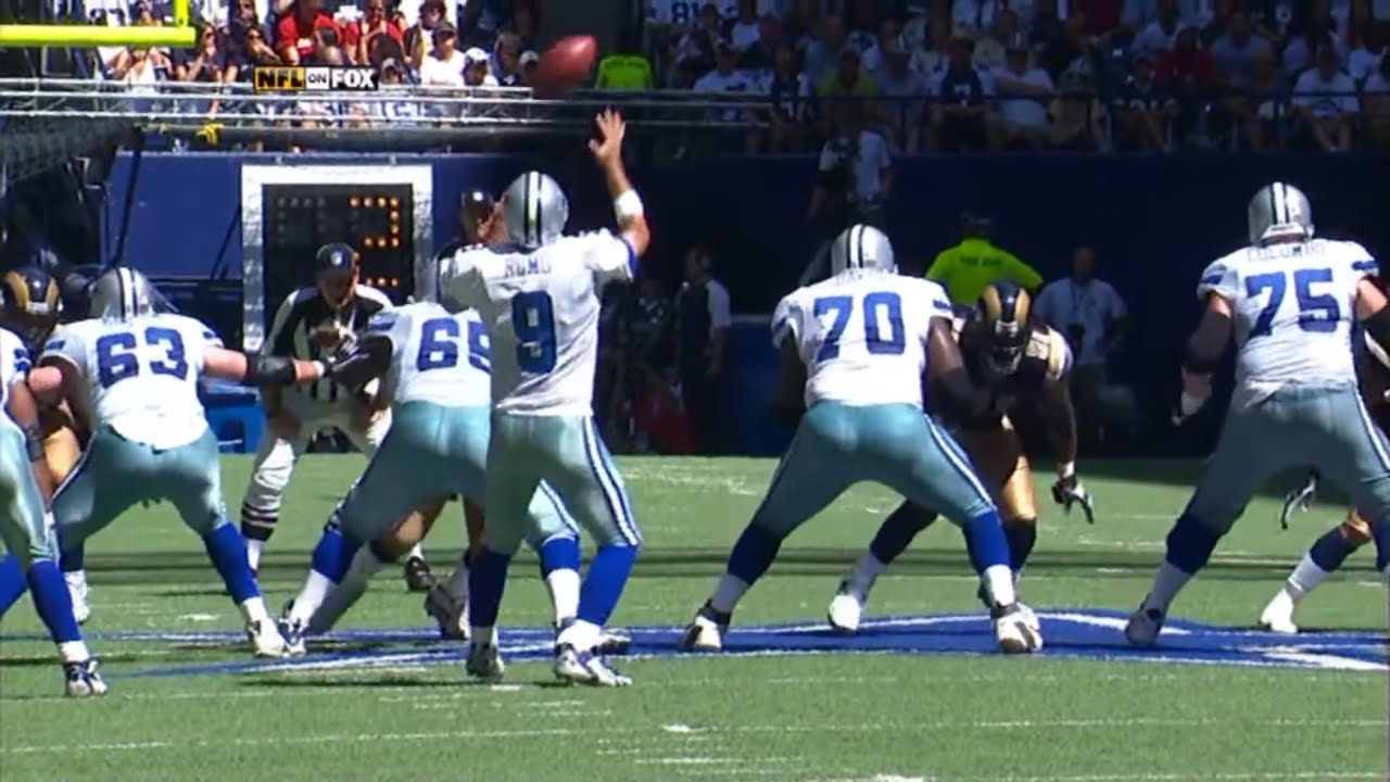 Tony Romo Scramble Drill 2007 Cowboys vs Rams (4K60fps)