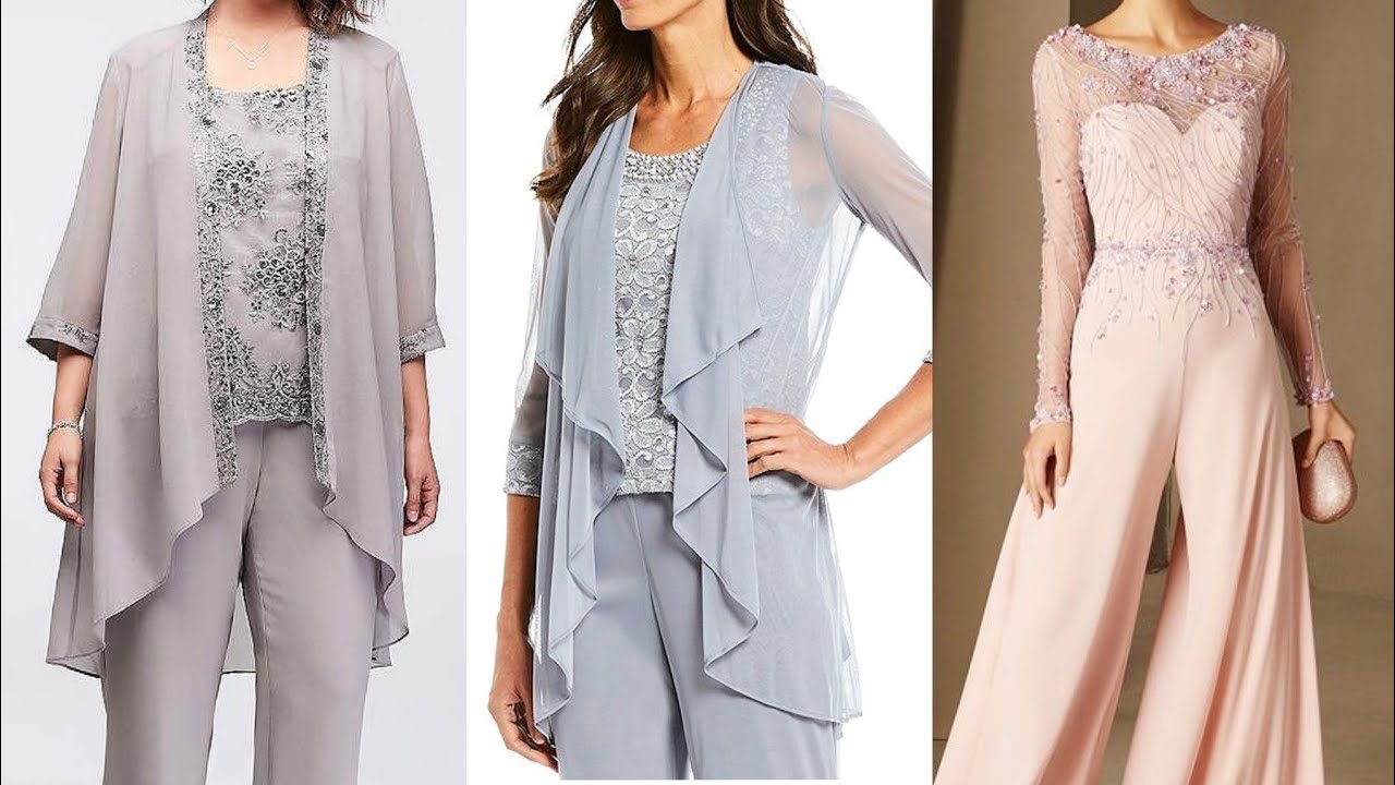 Elegant And Classy Two Piece Pant Suit/Jumpsuit Mother Of The Bride Dresses 2021