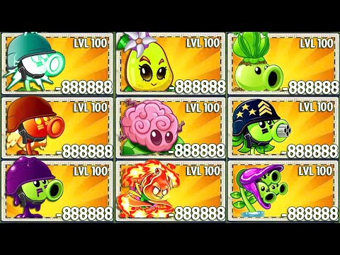 Random 30 PEA & New Plants Vs All Zombies - Who Will Win? - pvz 2 Plant vs Plant
