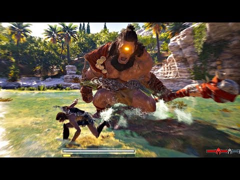 Assassin's Creed Odyssey - Steropes Secret Legendary Boss Fight (New Mythical Creature Boss) PS4 Pro