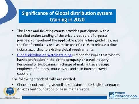 Global distribution system training- What is GDS training?