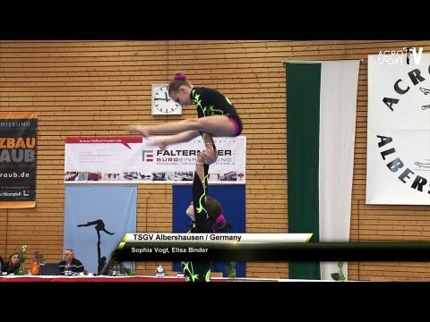 Acro Cup Albershausen 2013 Womans Pair Balance Youth Germany - Vogt, Binder