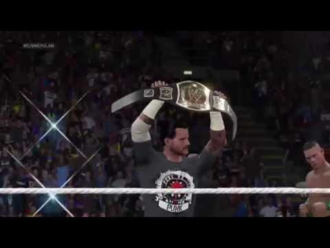 WWE 2K15 CM Punk 2K Showcase Mode Walkthrough Part 10 - Summerslam (PS4)