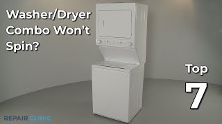 Washer/Dryer Combo Won't Spin — Troubleshooting