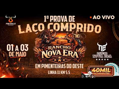 🔴 AO VIVO: 1ª Prova de Laço Comprido - Nova Era | Pimenteiras do Oestev-RO | DOMINGO