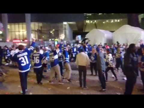 Maple Leaf Square Immediately After the Toronto Maple Leafs Win Game 3 Over Washington Capitals