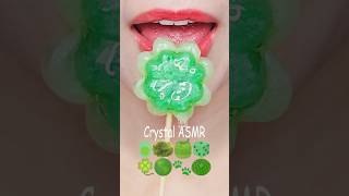 ASMR GREEN EMOJI FOOD kohakuto mukbang eating sounds