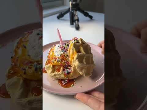 Are these waffles real or fake? 😏 #asmr #shorts #slime #toys