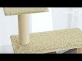 Albero Per Gatti Con Tiragraffi In Sisal Crema 70 Cm - Foto miniatura 1