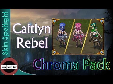 Rebel Chroma Pack - Caitlyn Skin Spotlight - League of Legends Skin Review [HD]