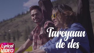 Tareyaan De Des | Lyrical Video | Prabh Gill | Desi Routz | Latest Punjabi Song 2018