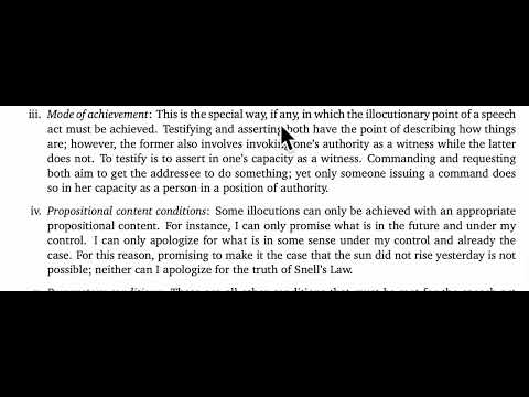 Speech acts, part 1 | Introduction to Semantics and Pragmatics