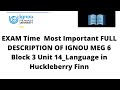 Language In Huckleberry Finn MEG 06 Unit 14