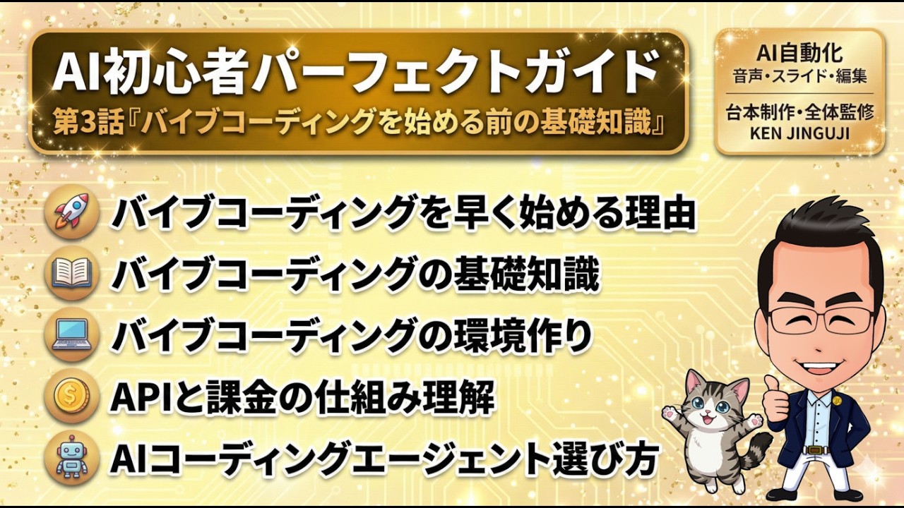 （2026年最新）バイブコーディングとは？始める前の基礎知識を分かりやすく徹底解説【AI初心者パーフェクトガイド第3話】