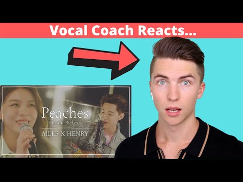 VOCAL COACH Justin Reacts to AILEE X HENRY Cover ‘Peaches'