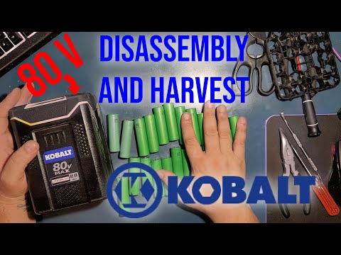 KOBALT 80V BATTERY DISASSEMBLY AND CELL HARVEST
