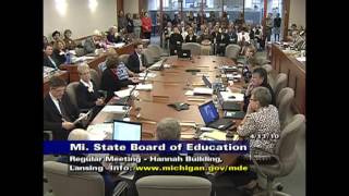 Michigan State Board of Education Meeting for April 13, 2010 - Session Part 1