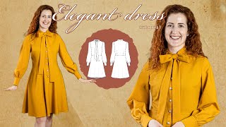 Sew an Elegant Dress with Bishop Sleeves + Pattern Download