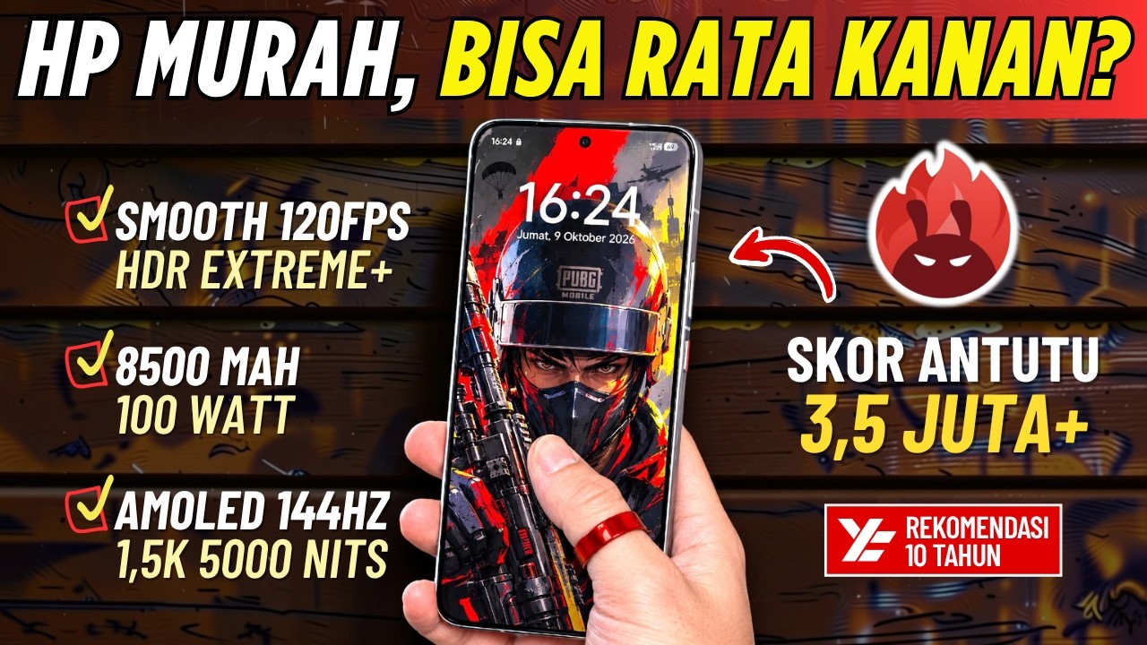 TOP 5 HP PUBG MOBILE (RATA KANAN) TERMURAH OKTOBER 2026