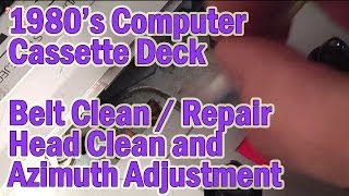 1980's Cathay Computer Cassette Deck Belt Repair/Clean and Head Azimuth Adjustment