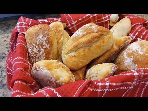 Rustic ciabatta rolls - overnight rolls without kneading