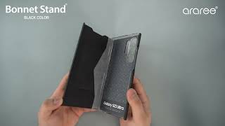 갤럭시S23울트라 케이스 추천! 아라리 [보닛스탠드] 검정 Galaxy S23 Ultra case! araree [Bonnet Stand] Black
