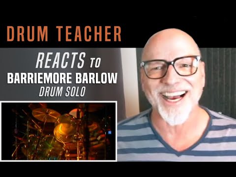 Drum Teacher Reacts to Barriemore Barlow - Drum Solo