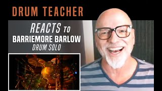 Drum Teacher Reacts to Barriemore Barlow - Drum Solo