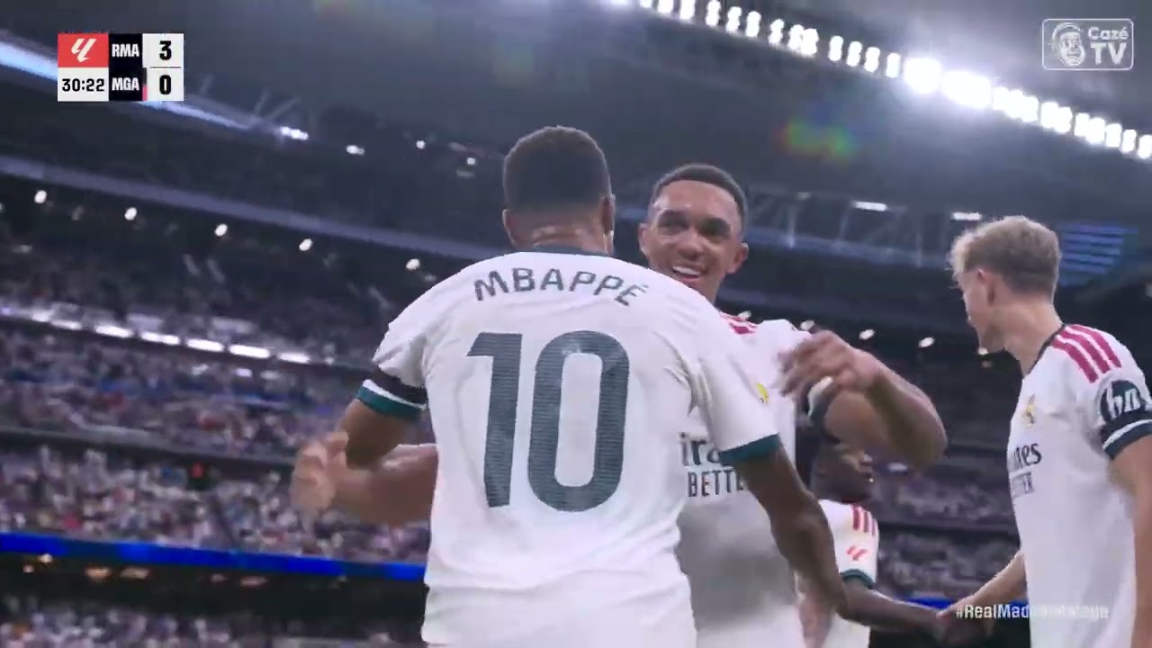 REAL MADRID FAZ O TERCEIRO! MBAPPÉ APROVEITA O CRUZAMENTO E DEIXA O DELE CONTRA O MÁLAGA NA LA LIGA