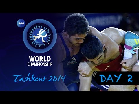 Finals Highlights from Day Two of the Wrestling World Championships 2014
