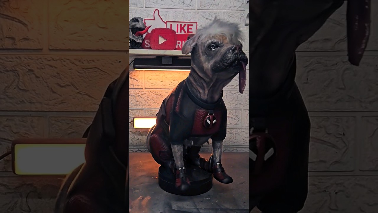 I made this 3D Printed Dogpool 😃 #deadpoolandwolverinemovie  #deadpool #3dprinted #art #dogpool