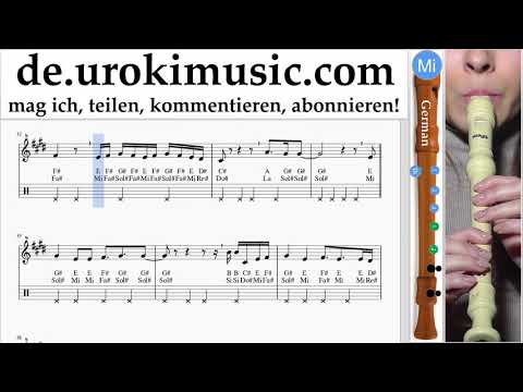 Blockflötenunterricht G. Camila Cabello - All These Years Noten Lernen um-ih995