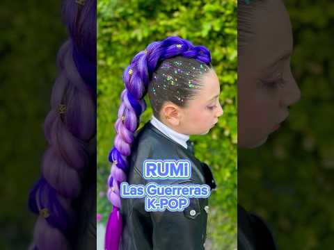 RUMI 💜 Peinado inspirado en las Guerras K-POP #huntrix #huntrixgolden #demonhunters #cosplay