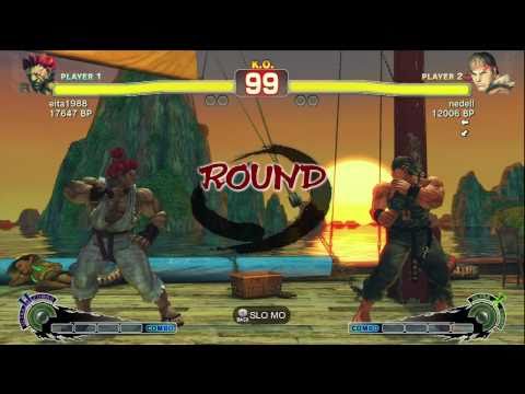 Eita [Akuma] vs nedell [Ryu] SSF4 Japanese Online Ranked Matches - TRUE-HD