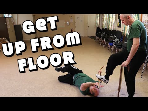 Cane Masters. Cane Techniques: Using the cane when getting up from floor