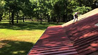 How we change skylight panels on a metal R-panel roof