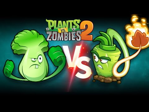 PvZ2 - Wasabi Whip vs Bonk Choy Which one can kill Zombies faster?#049