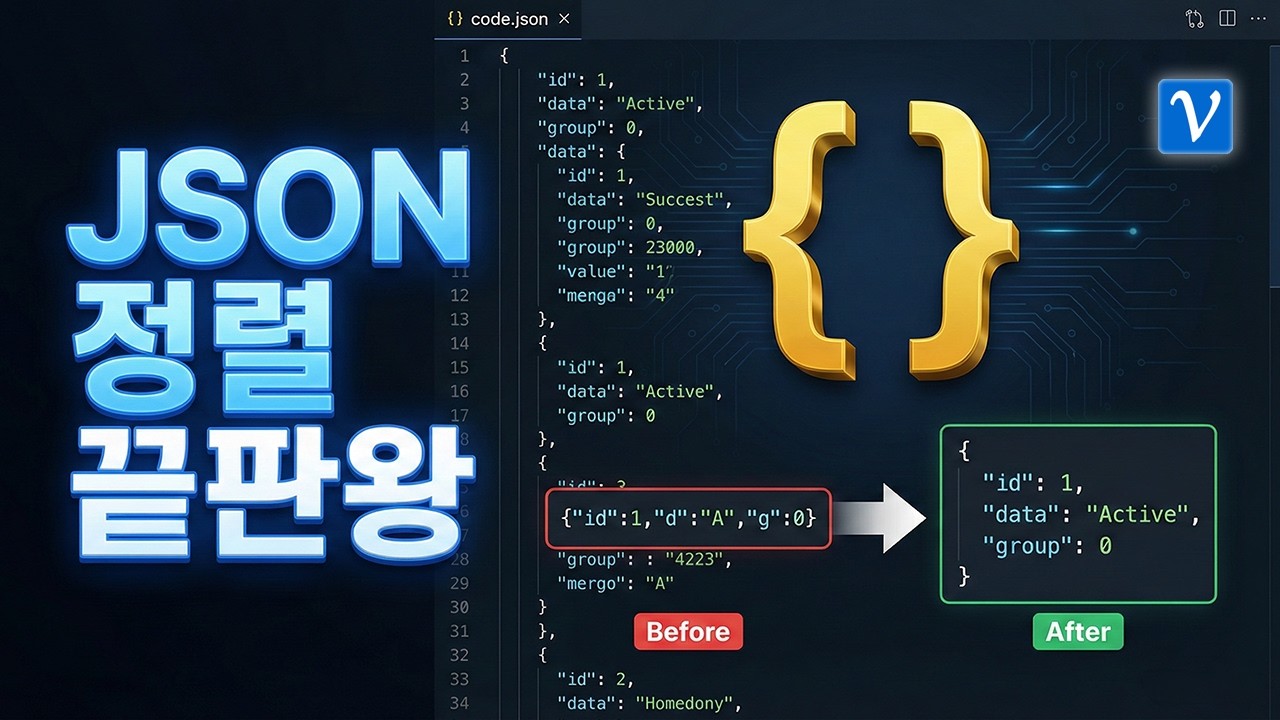 온라인 JSON Formatter 사용법 - JSON 정렬, 문법 검사, 변환까지 한 번에! (비볼디)