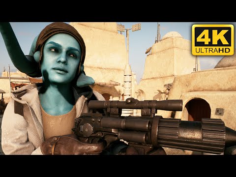 BATTLE OF TATOOINE: Rebel Alliance vs Galactic Empire - Star Wars: Battlefront 2 (4K, HDR)
