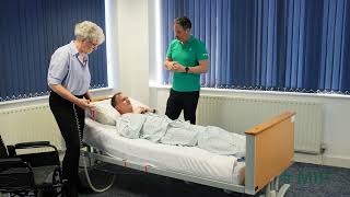 Assist a Patient Out of Bed Technique Using an In-Bed Repositioning System