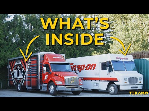 Inside 2 FULLY LOADED SNAP-ON tool trucks! $$$ TRUCK TOUR!