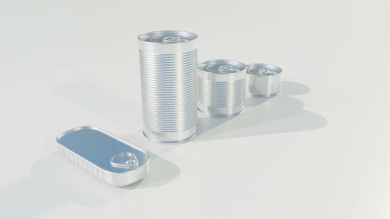 Standard Food Cans 3D Model
