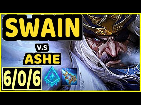 YEN (SWAIN) vs ASHE - 6/0/6 KDA BOTTOM ADC GAMEPLAY - NA Ranked GRANDMASTER