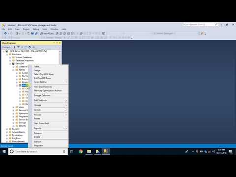 Creating First Table In Sql Server Database