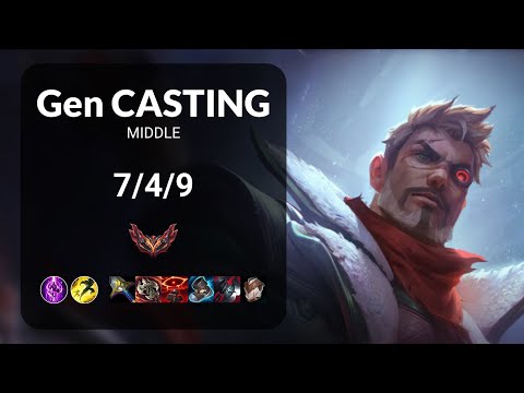 Gen Casting Jayce vs LeBlanc MIDDLE - KR GRANDMASTER Patch 13.13