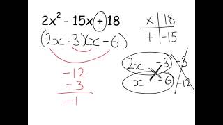 factorising trinomials (harder ones) cross method