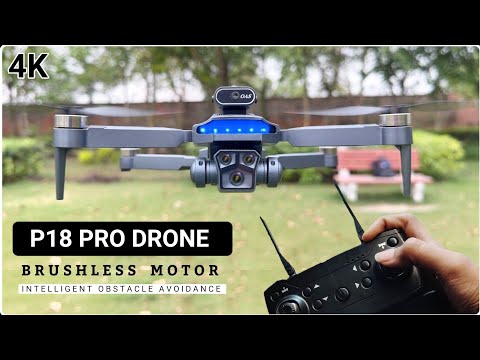 P18 pro Brushless motor Drone🔥 Best Foldable Drone with dual camera Wifi Connectivity camera footage