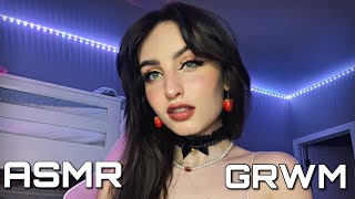 ASMR | Chill GRWM ( Whispered Makeup Application, Mouth Sounds )